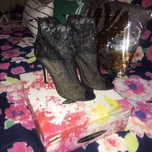 Chinese Laundry mesh peeptoe bootie